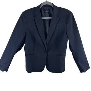 Red Hanger Black Single Breasted Button Front Lined Professional Blazer Size XL